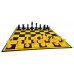 Figury szachowe Staunton nr 6 w worku plastikowe / żółto - niebieskie (S-50/ZN)